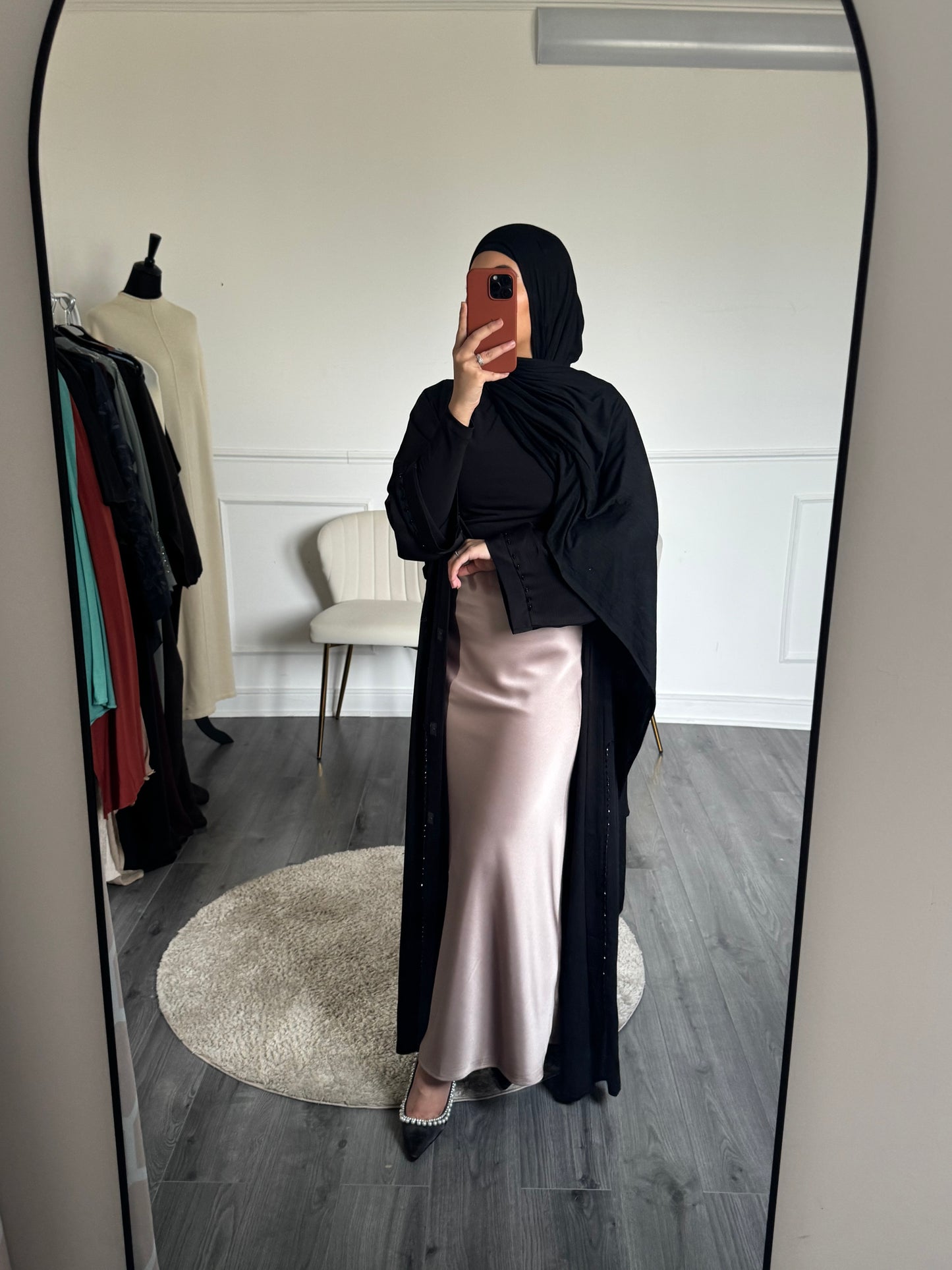 Jupe longue rose