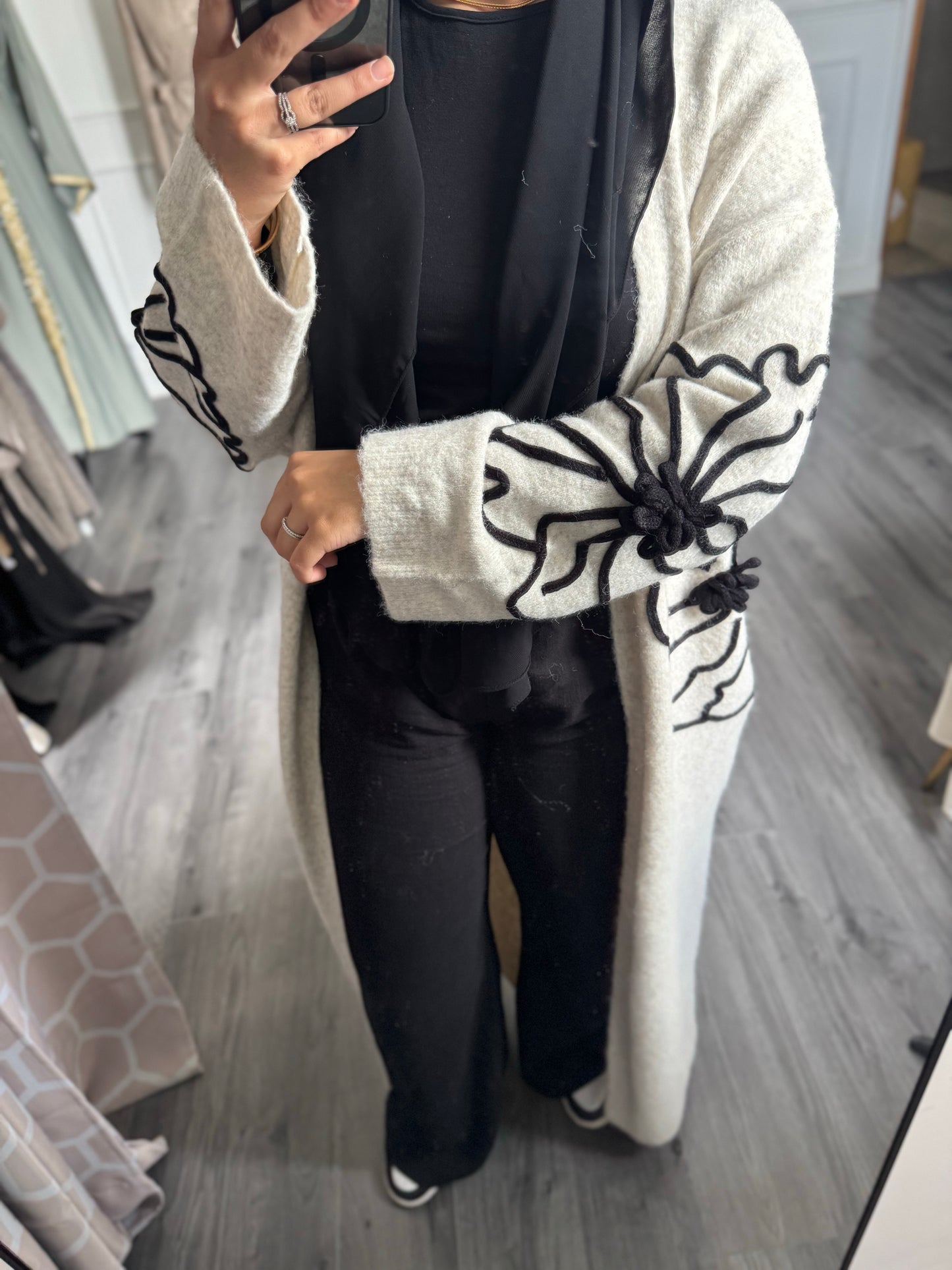 Gilet doux fleurie