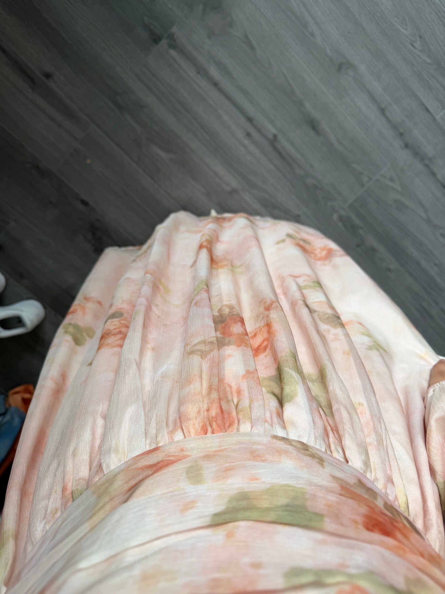 Robe fleurie pêche