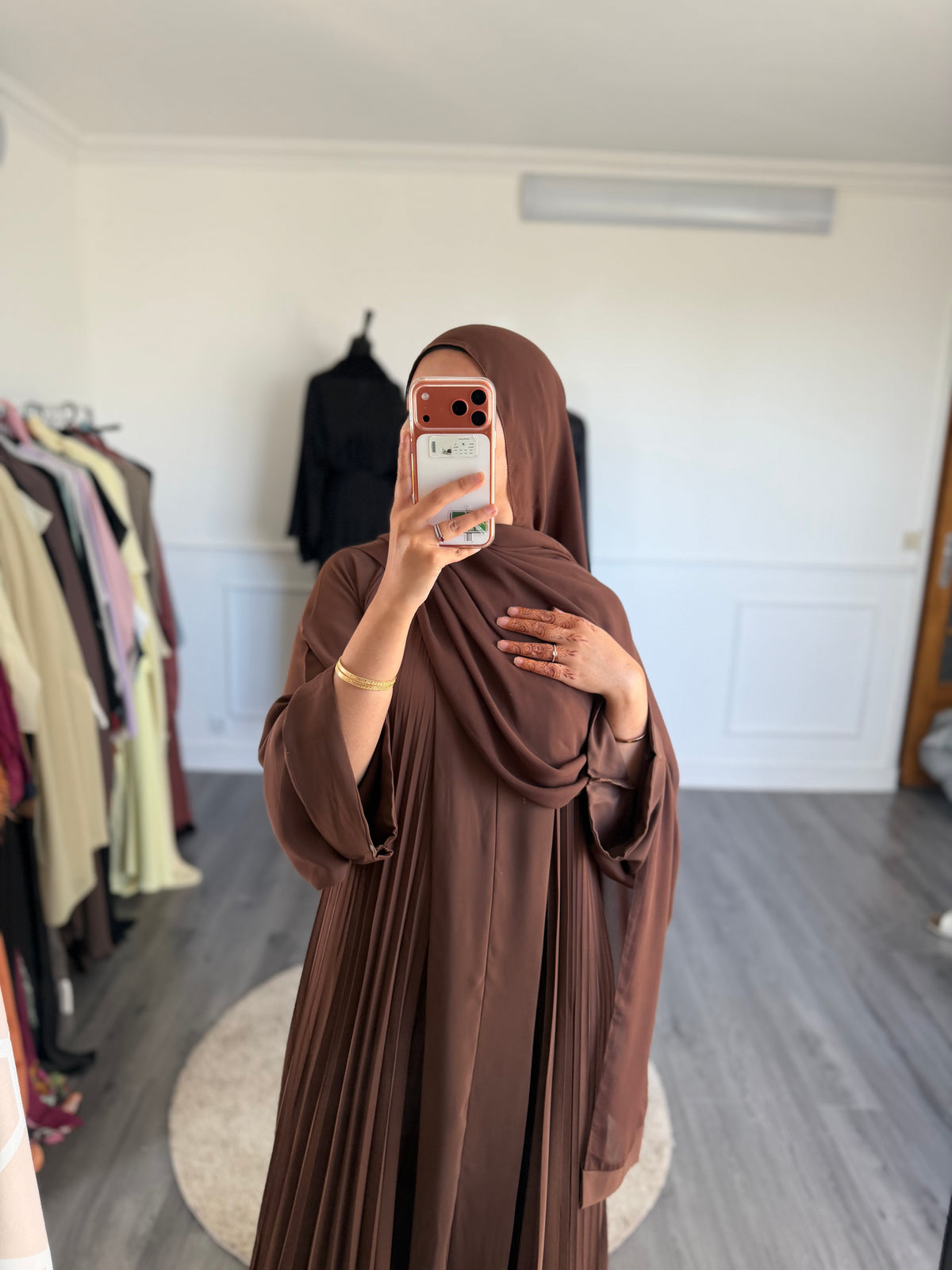 Abaya Noor Marron chocolat au lait