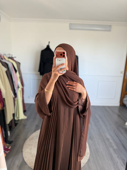 Abaya Noor Marron chocolat au lait