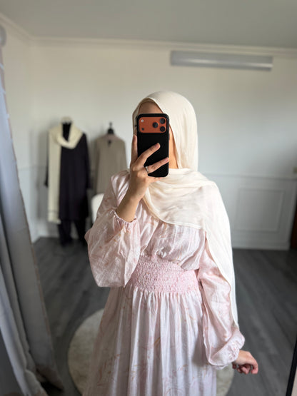 Robe rose fleurie