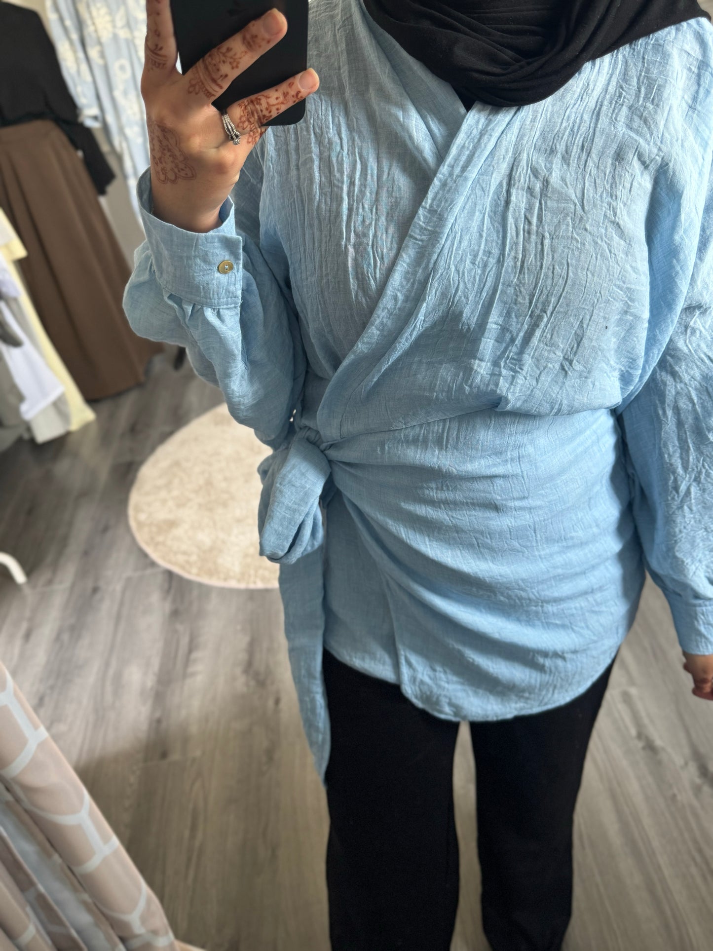 Blouse effet lin