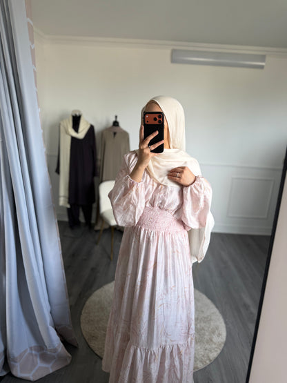 Robe rose fleurie