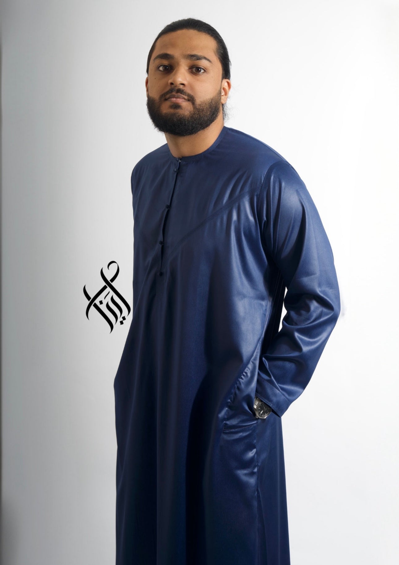 QAMIS SATINÉE ELYAS - BLEU