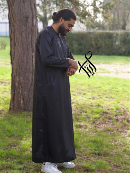 QAMIS SATINÉE ELYAS - NOIR