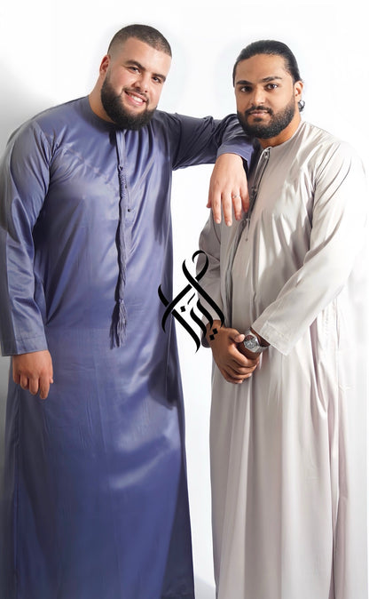 QAMIS SATINÉE ELYAS - BLEU GRIS