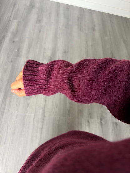 Pull Aniya à capuche Prune