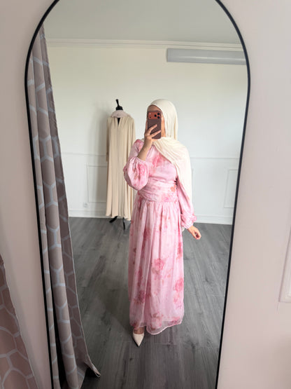 Robe fleurie rose