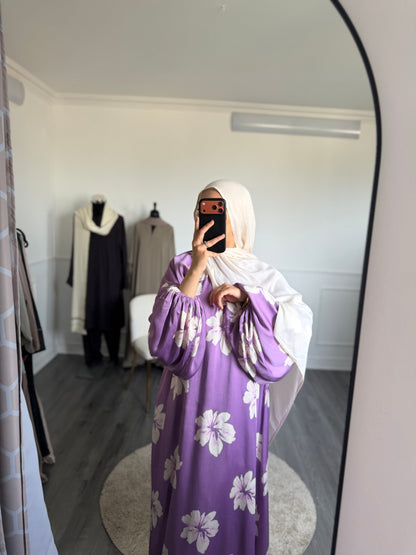 Robe fleurie violette