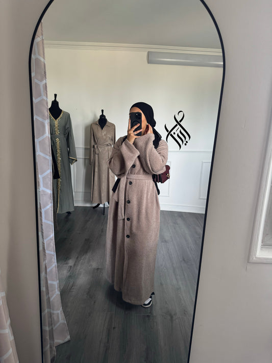 (Beige) Gilet boutonnée