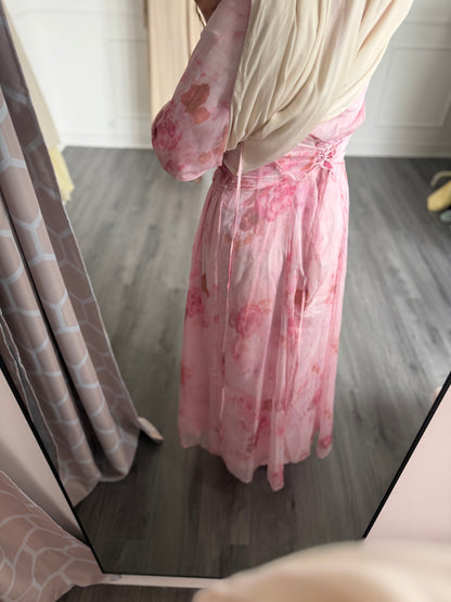 Robe fleurie rose