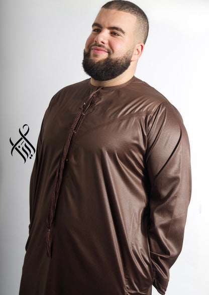 QAMIS SATINÉE ELYAS - MARRON