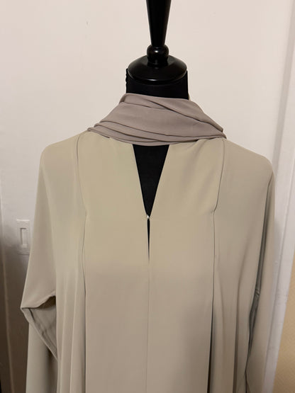 ABAYA SORAYA — spécial couleur taupe  sauge
