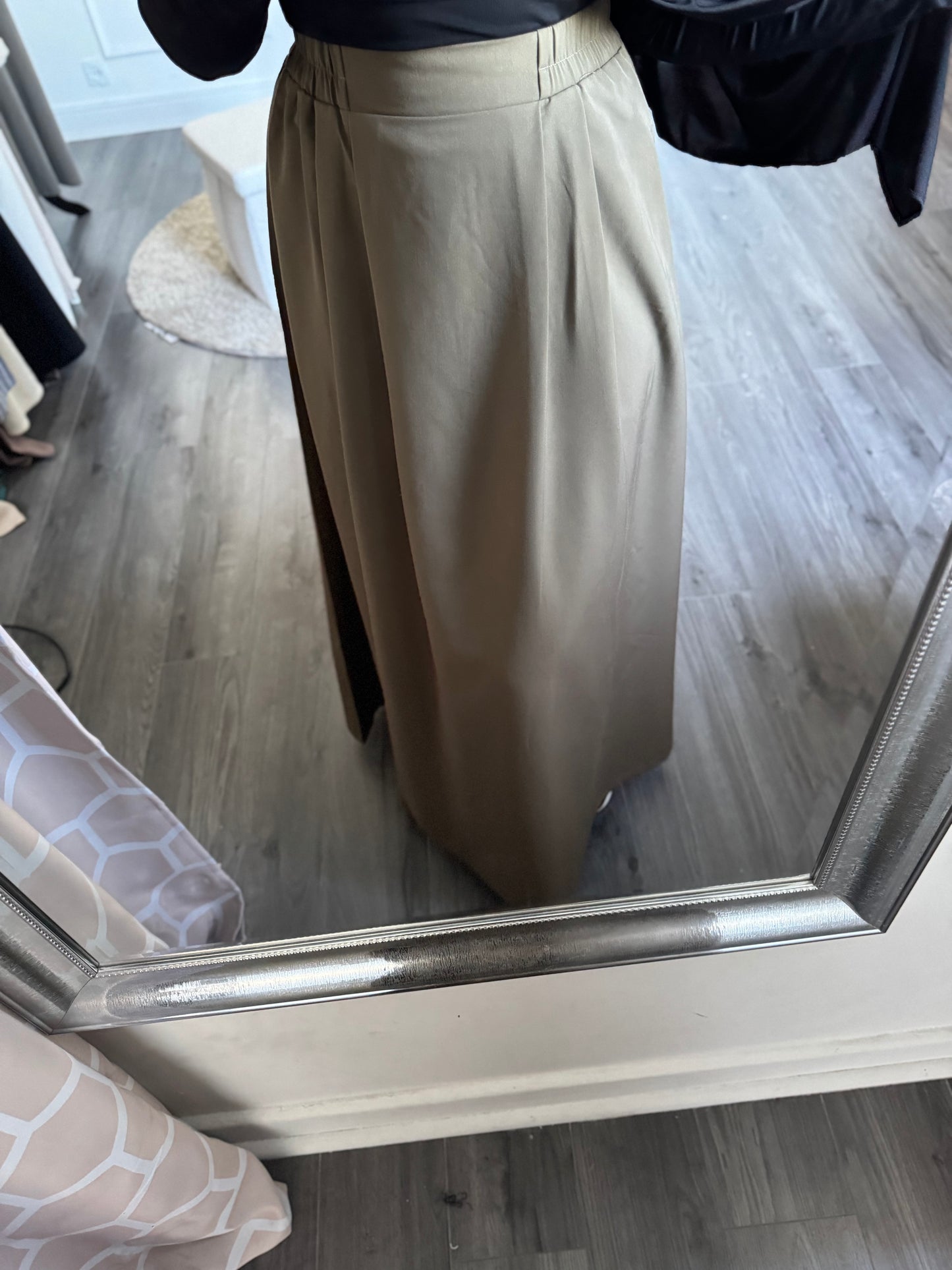 Jupe longue kaki