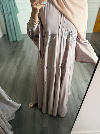 Abaya Hira - vieux rose