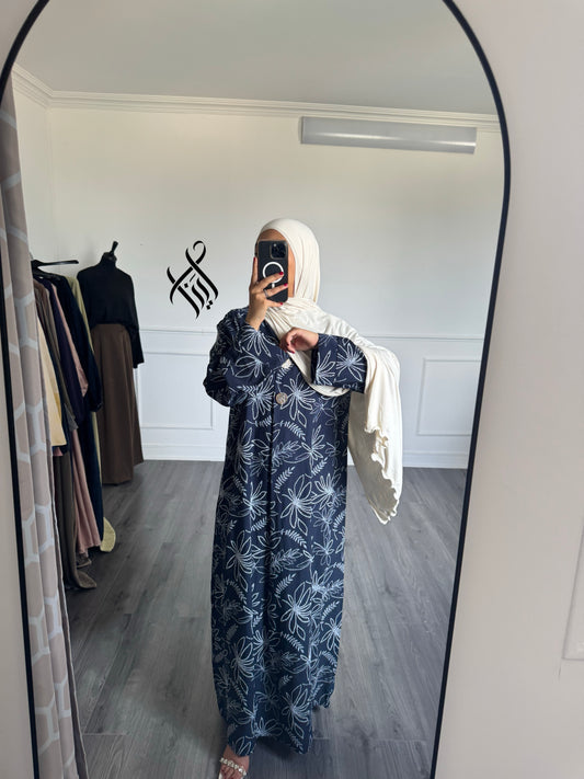Robe à motif bleu