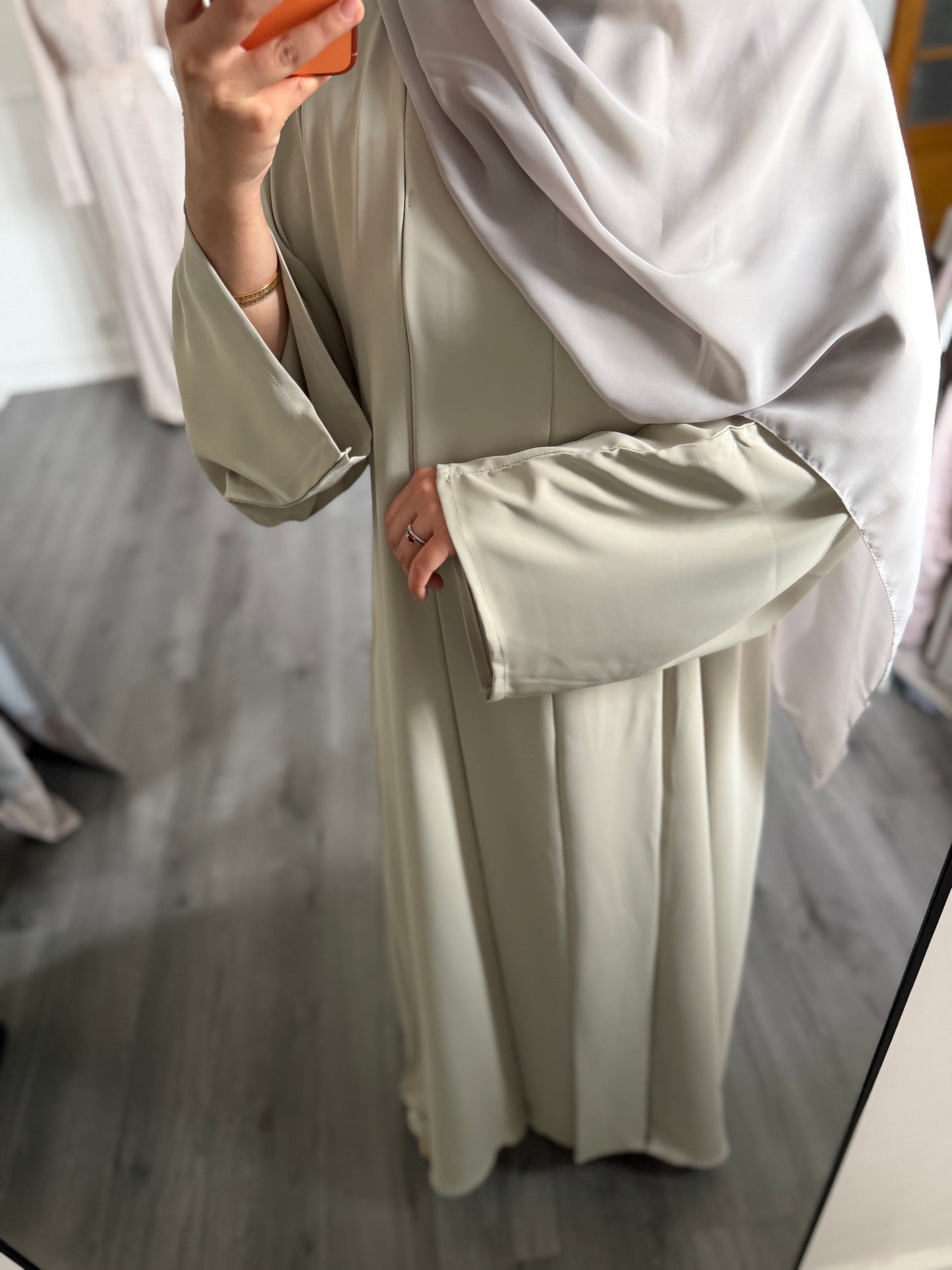 ABAYA SORAYA — spécial couleur taupe  sauge