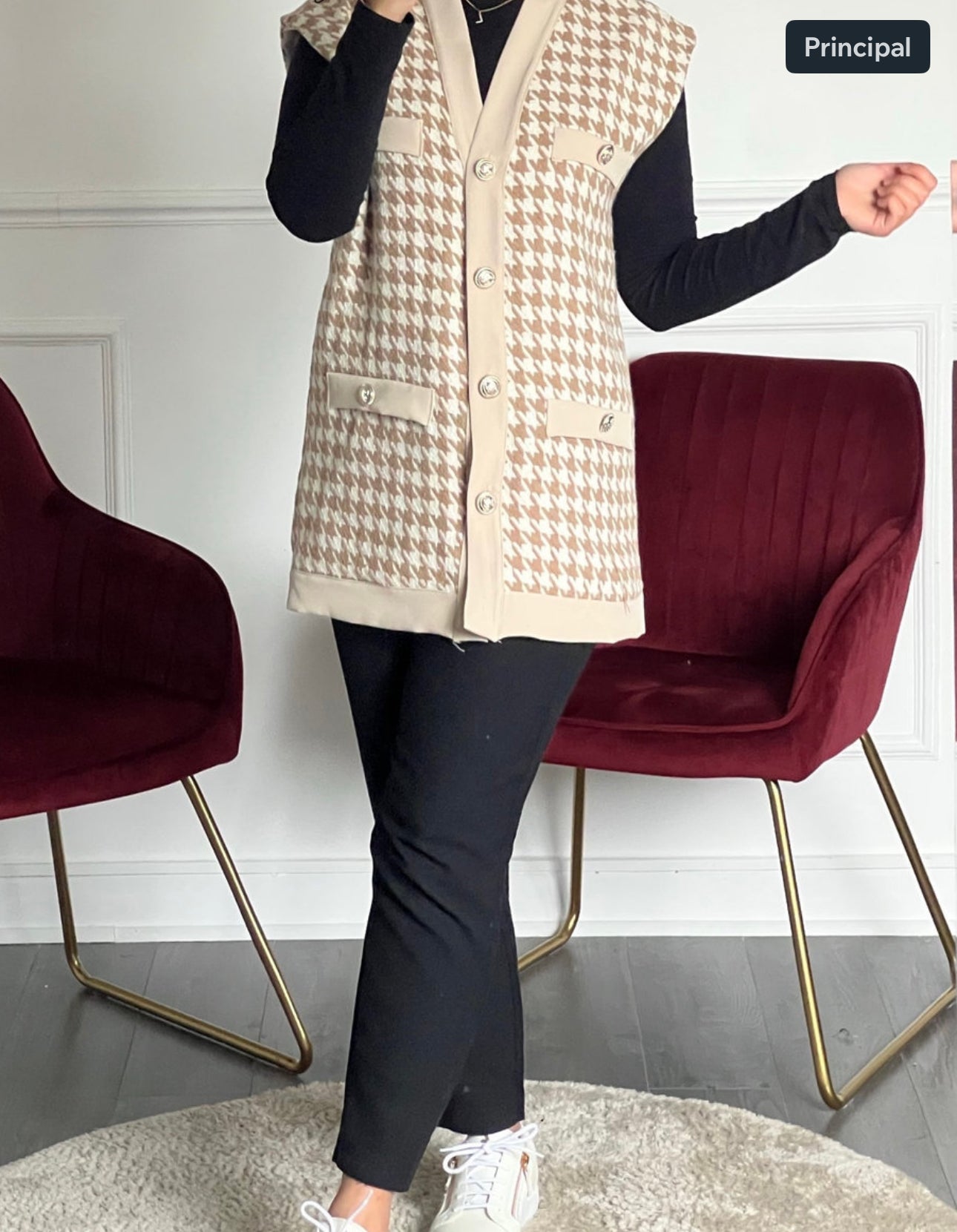 Gilet à carreaux