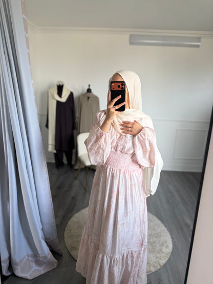Robe rose fleurie