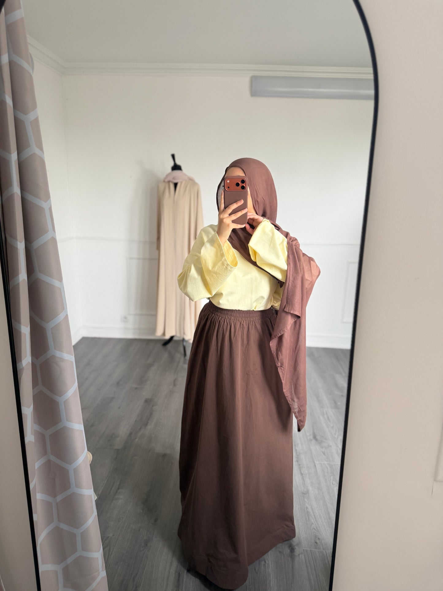 Jupe en coton (marron)
