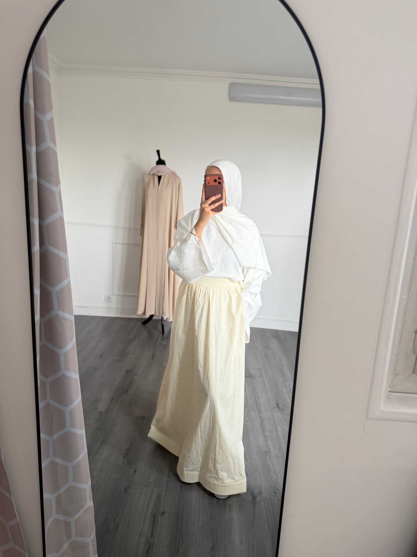 Jupe en coton (jaune beurre )