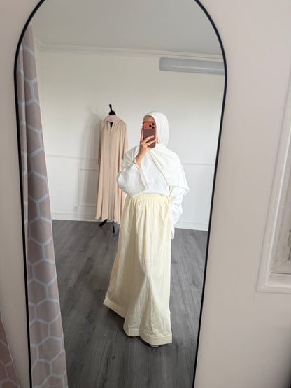 Jupe en coton (jaune beurre )
