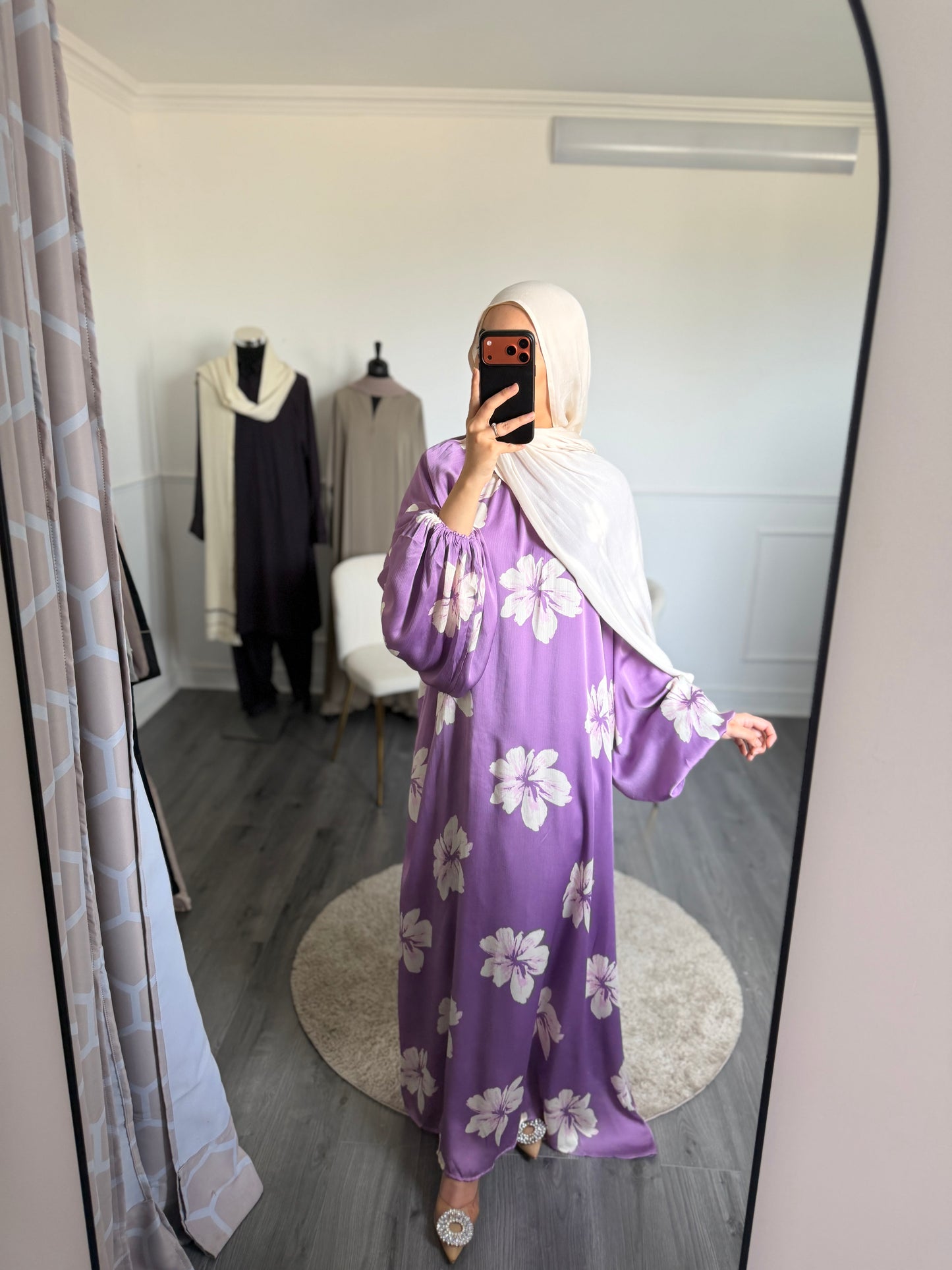 Robe fleurie violette