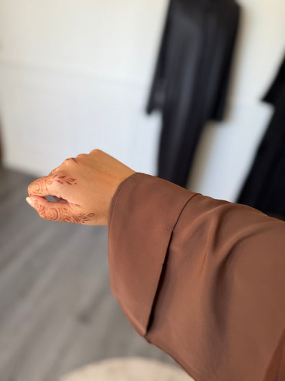 Abaya Noor Marron chocolat au lait