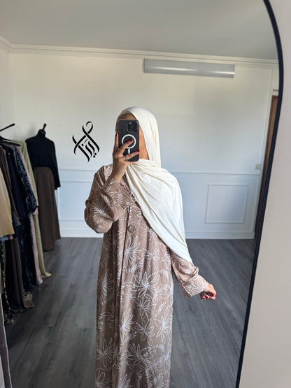 Robe à motif beige