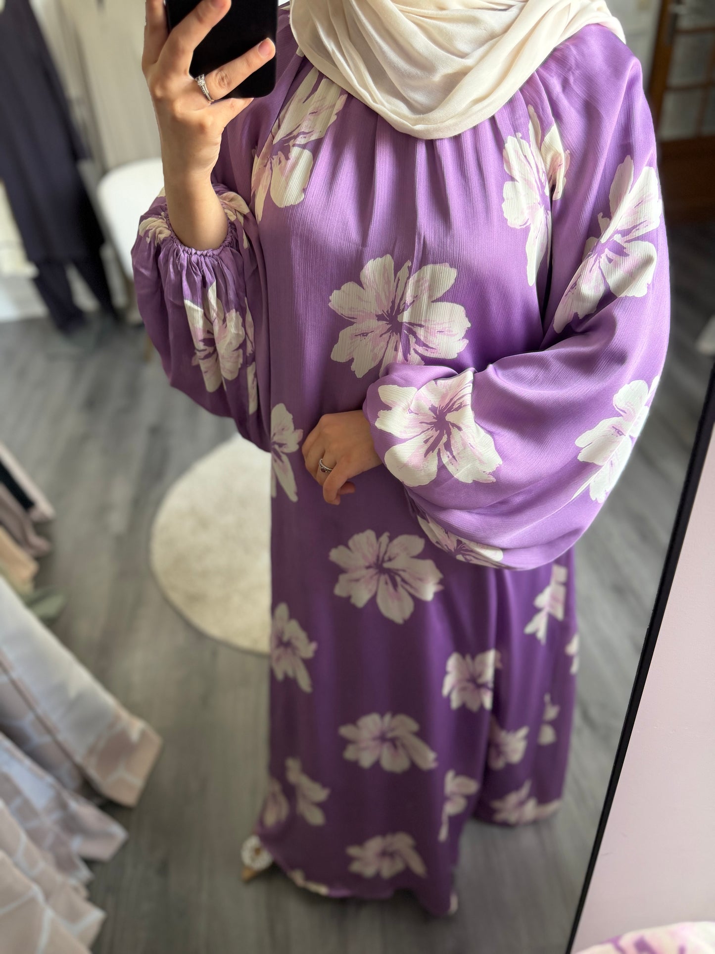 Robe fleurie violette