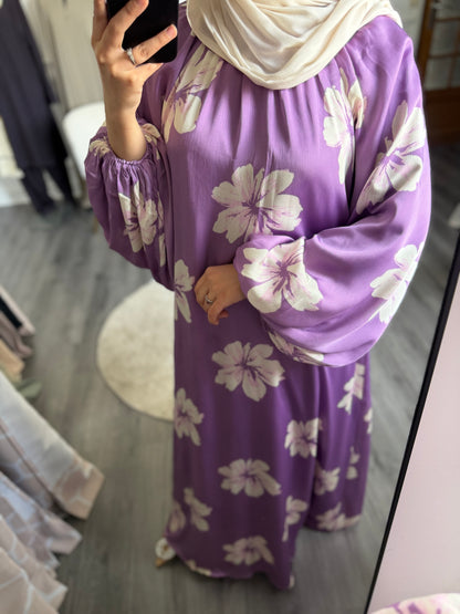 Robe fleurie violette