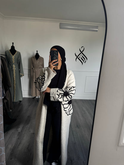 Gilet doux fleurie