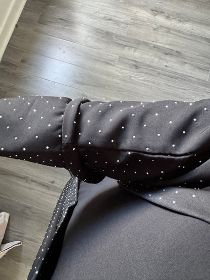 Noir-  Kimono à strass