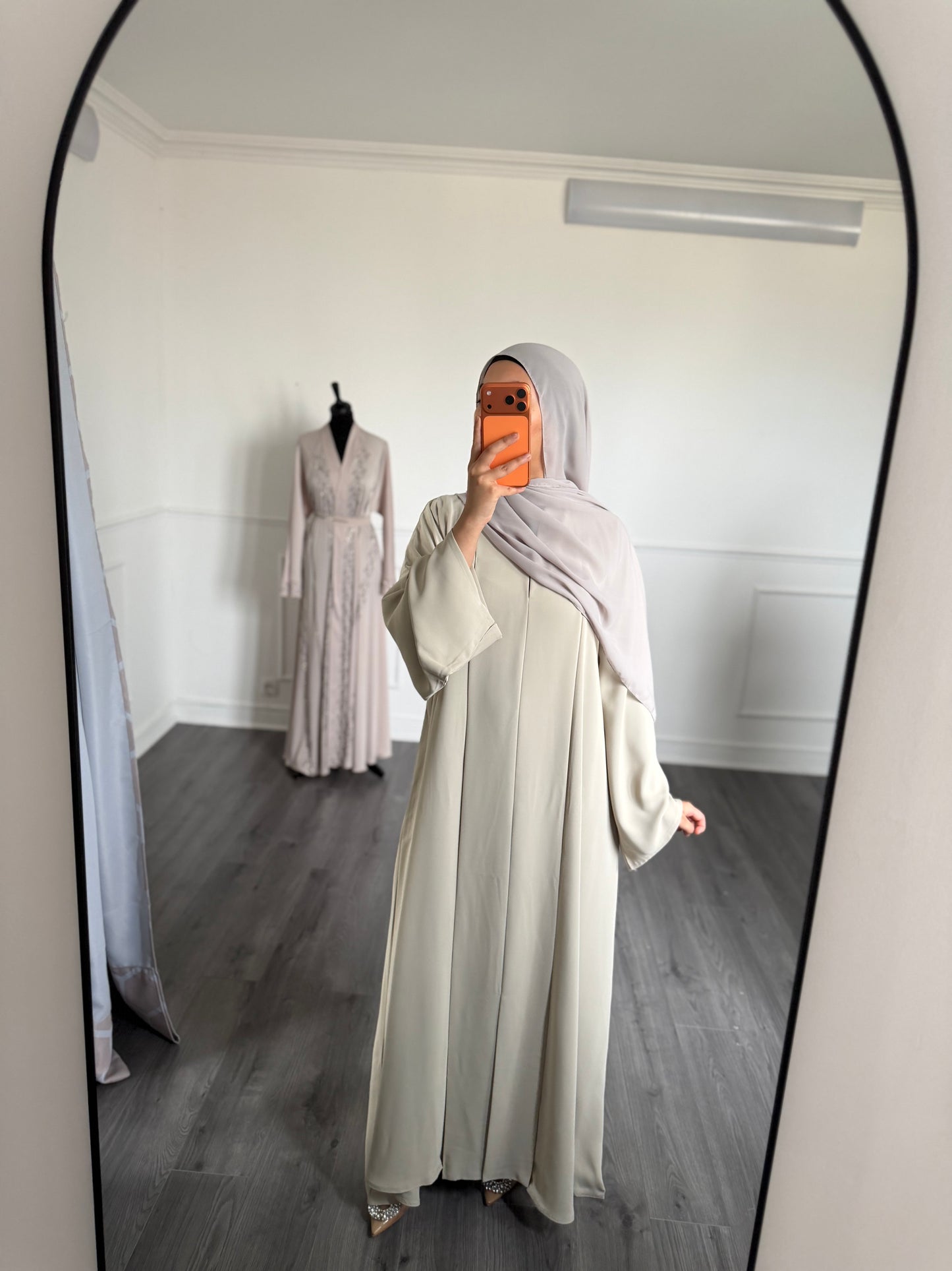 ABAYA SORAYA — spécial couleur taupe  sauge