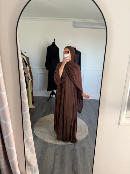 Abaya Noor Marron chocolat au lait