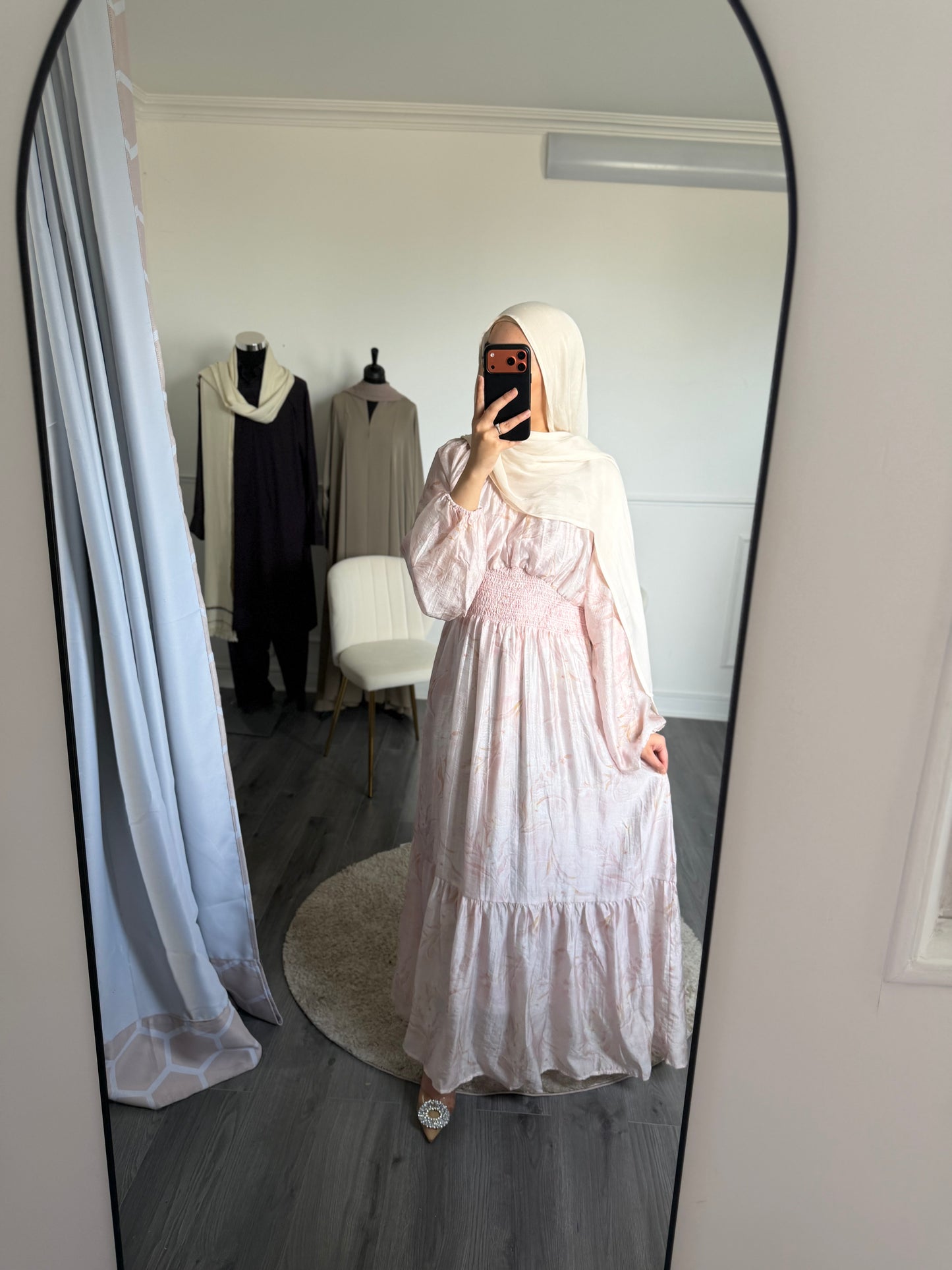 Robe rose fleurie