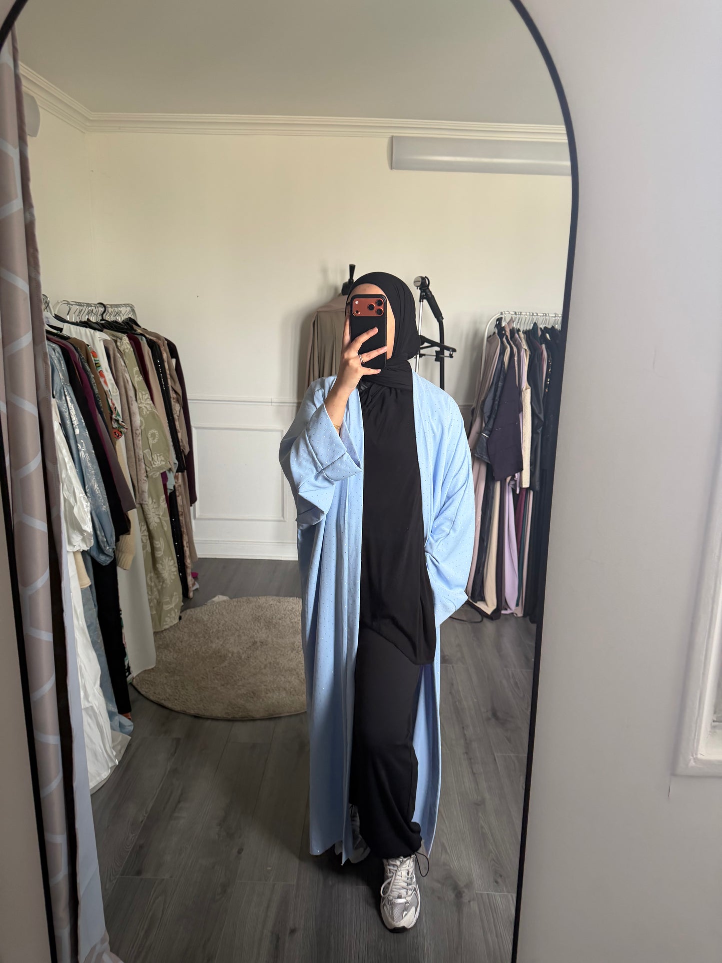Bleu ciel -  Kimono à strass