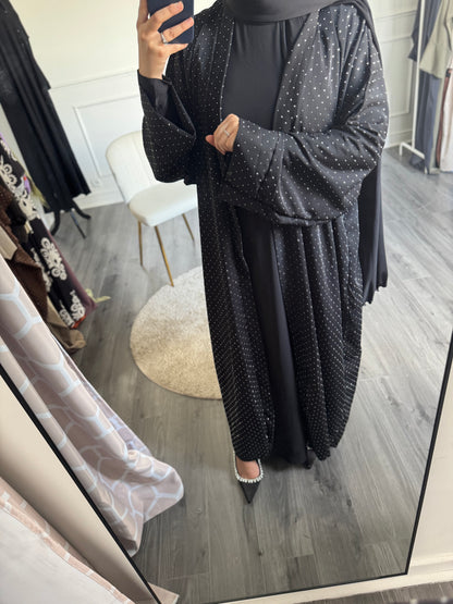 Noir-  Kimono à strass