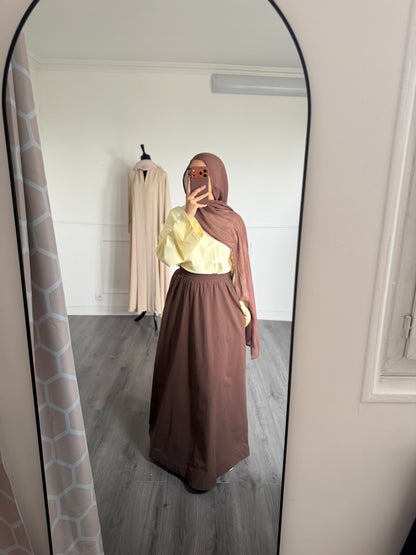 Jupe en coton (marron)