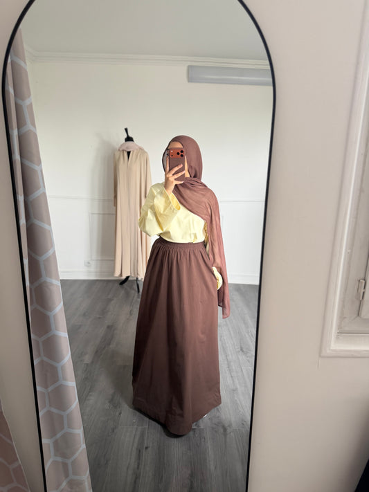 Jupe en coton (marron)