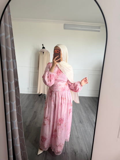 Robe fleurie rose