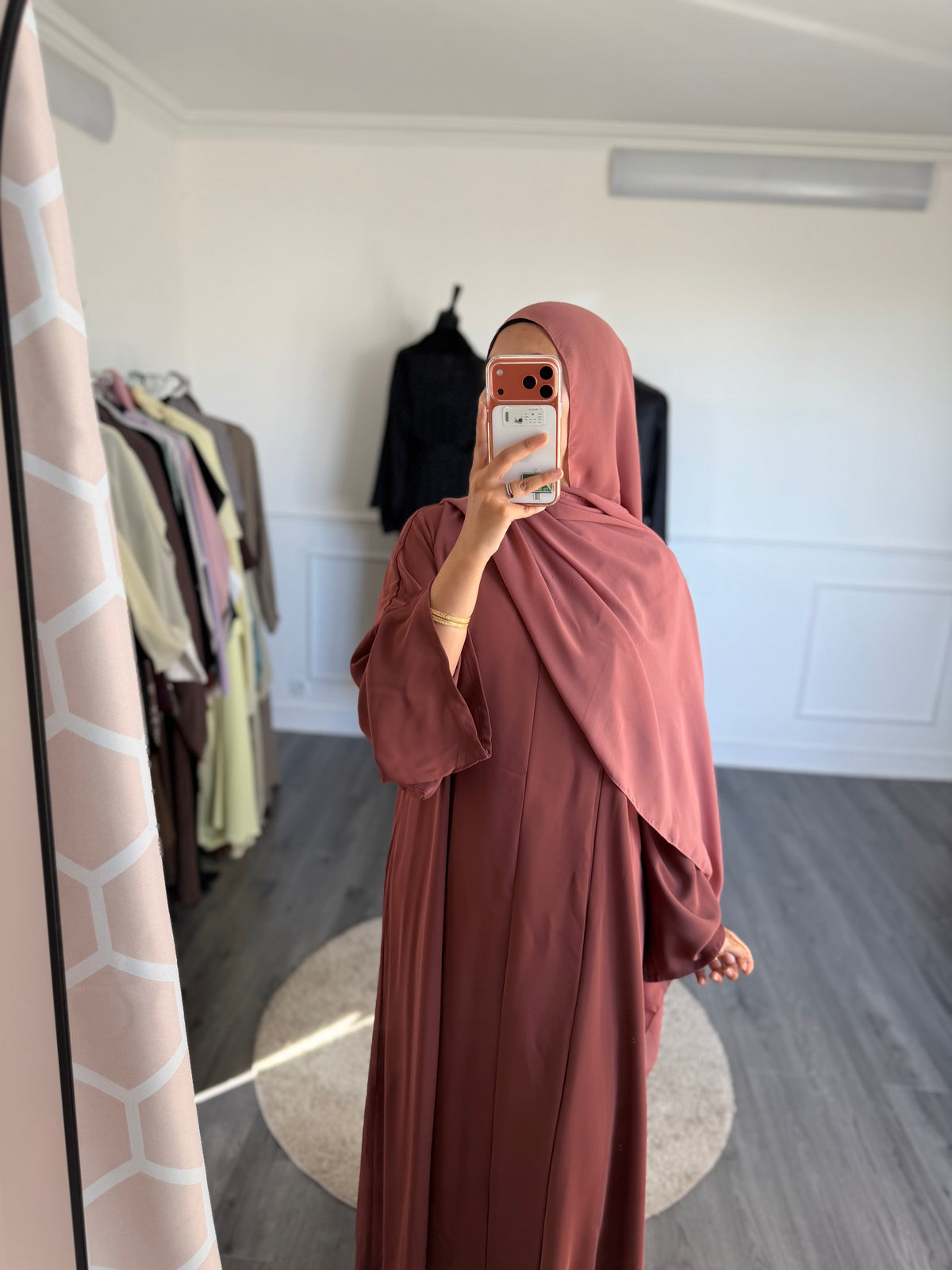 ABAYA SORAYA- Terracota fonce rose