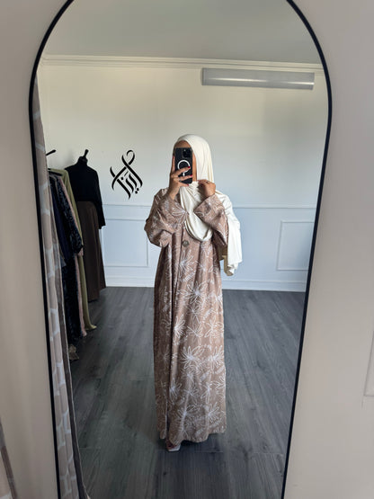 Robe à motif beige