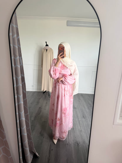 Robe fleurie rose