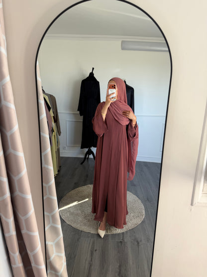 ABAYA SORAYA- Terracota fonce rose
