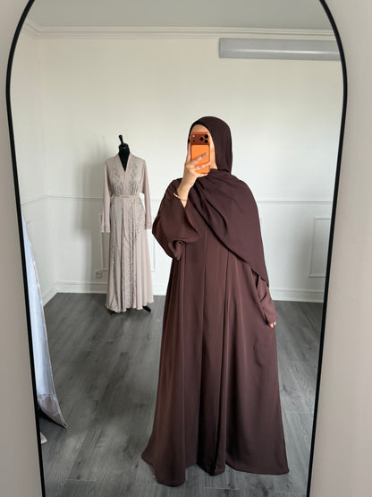 ABAYA SORAYA — Marron froid