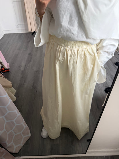 Jupe en coton (jaune beurre )