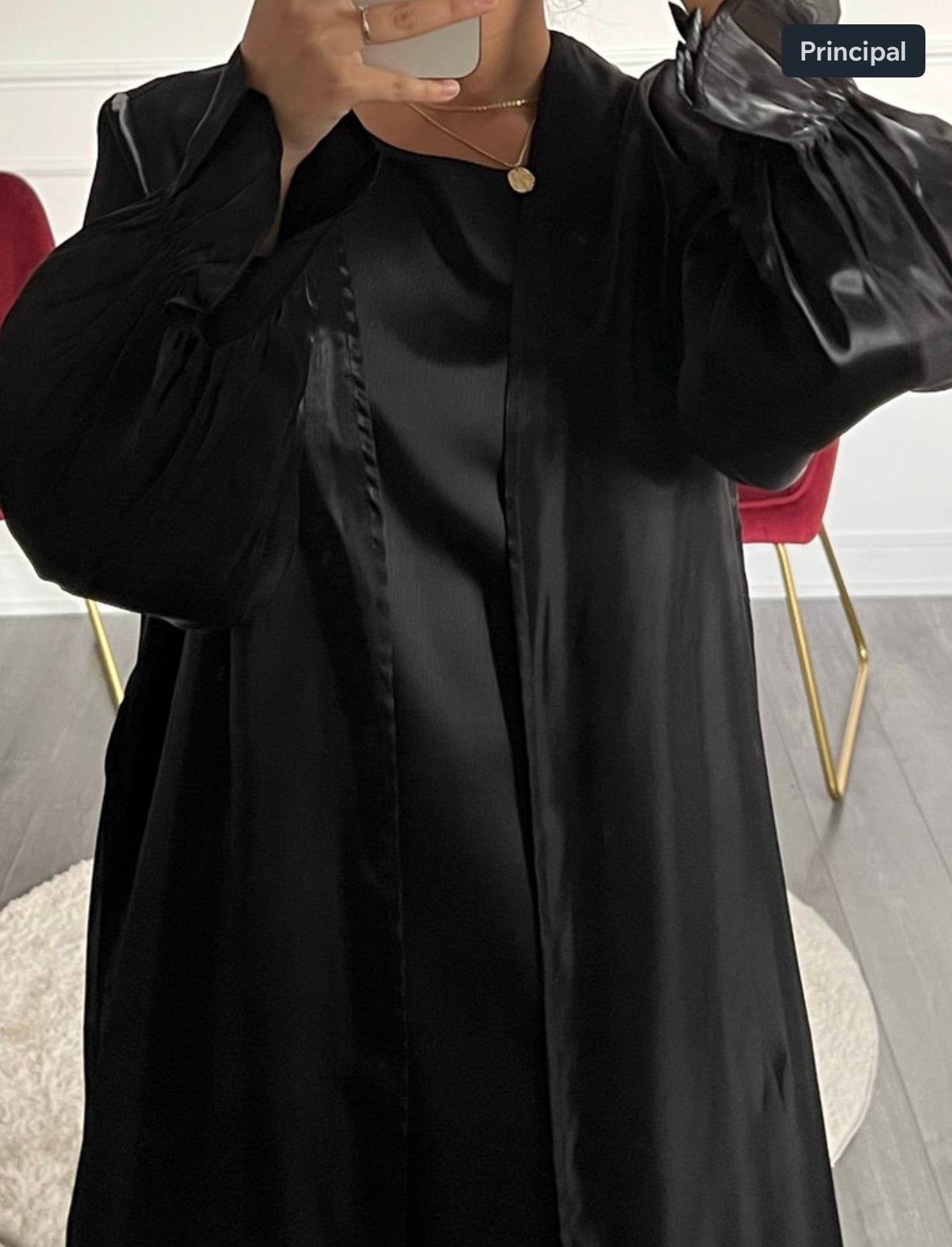 Sous robe manche courte satinée