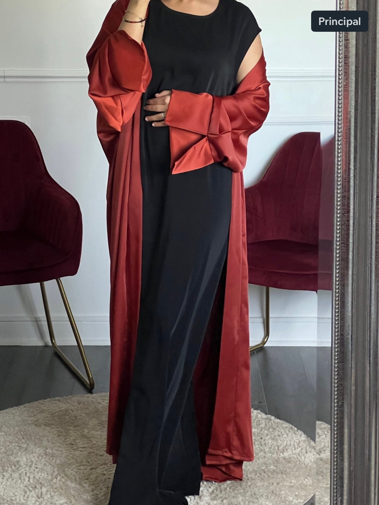 Sous robe manche courte satinée